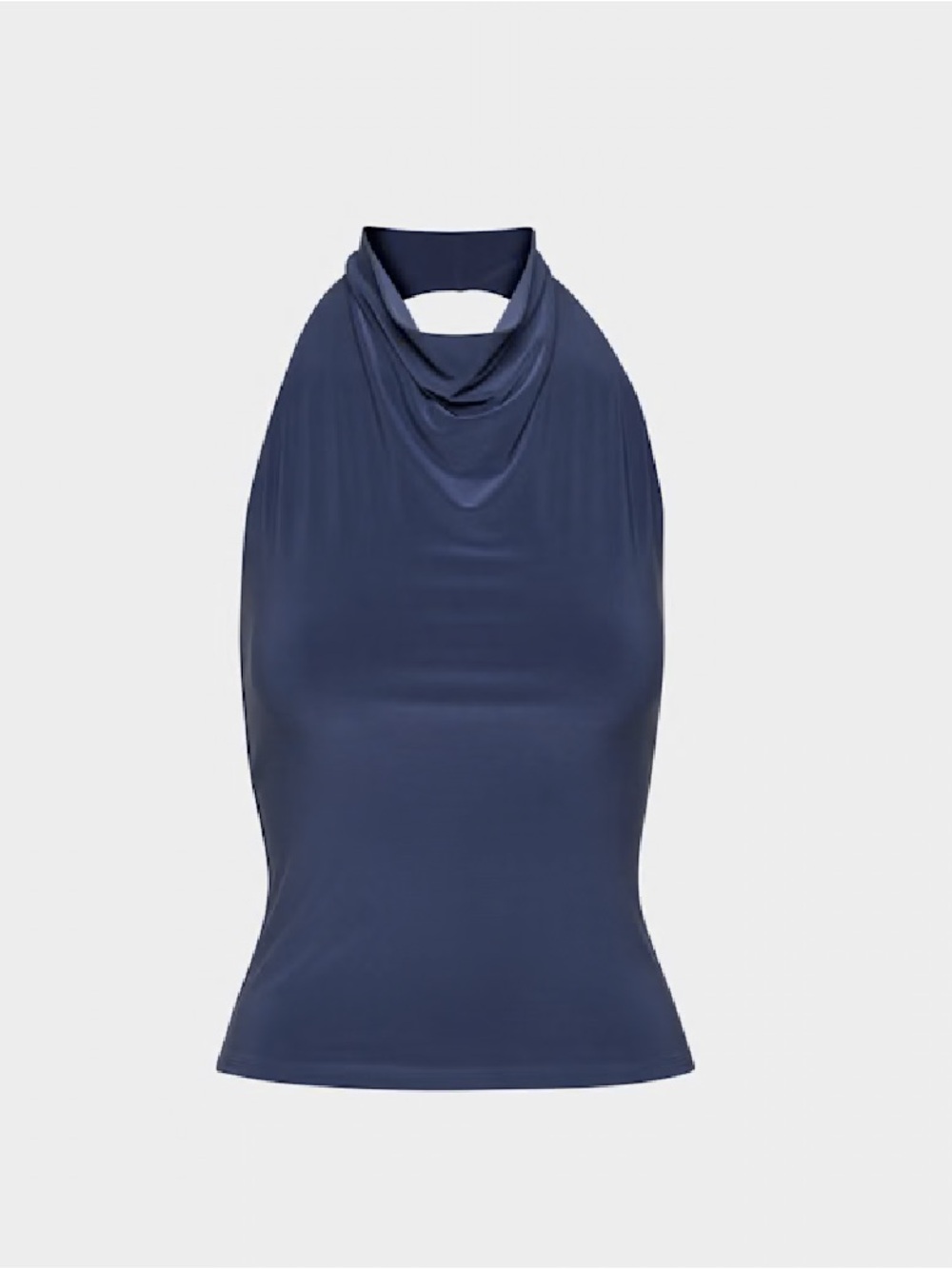 Aritzia Wilfred smooth matter Tower backless halter top harbour navy S